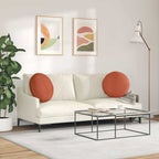 Cuscini per Seduta 2 pcs Rosso Arancio Ø50 x 19 cm