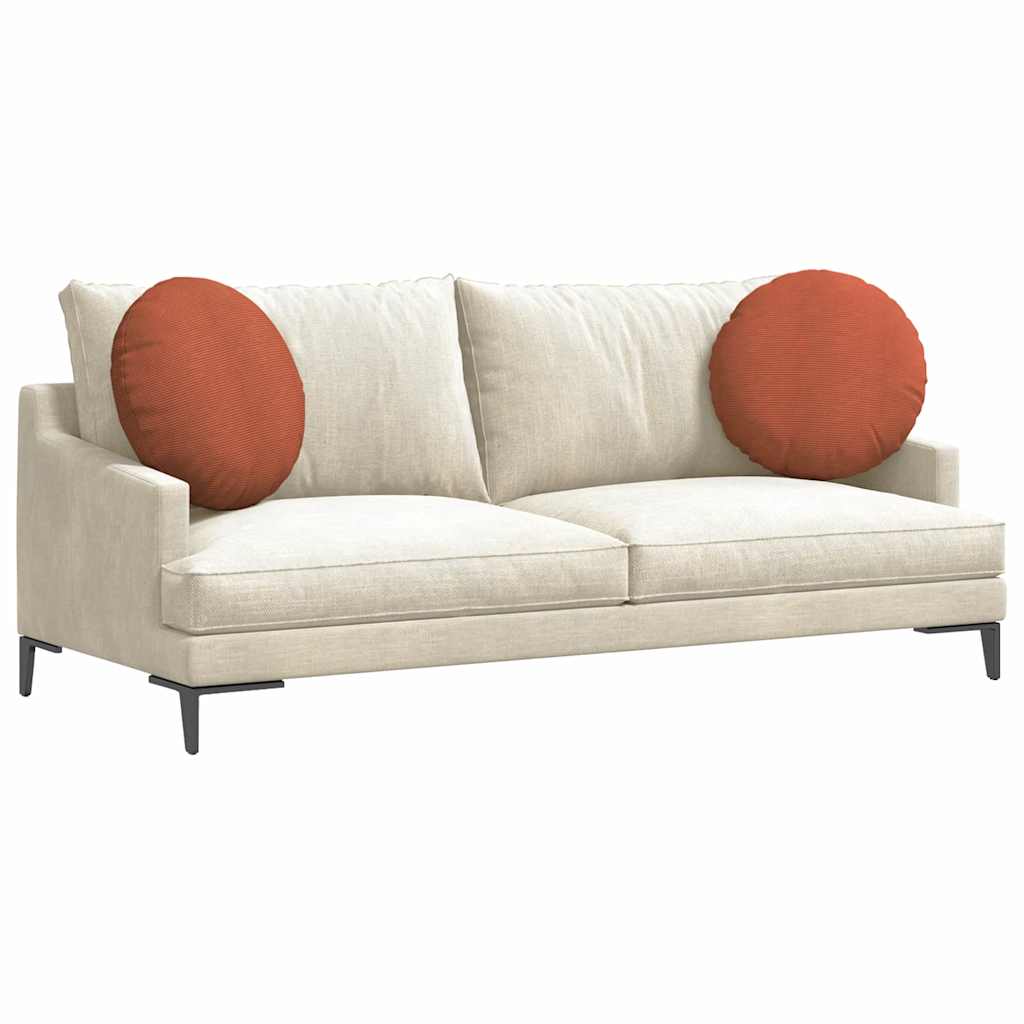 Cuscini per Seduta 2 pcs Rosso Arancio Ø50 x 19 cm