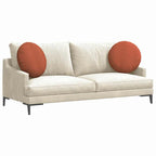 Cuscini per Seduta 2 pcs Rosso Arancio Ø50 x 19 cm