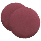 Cuscini per Seduta 2 pcs Rosso Vino Ø60 x 21 cm Tessuto
