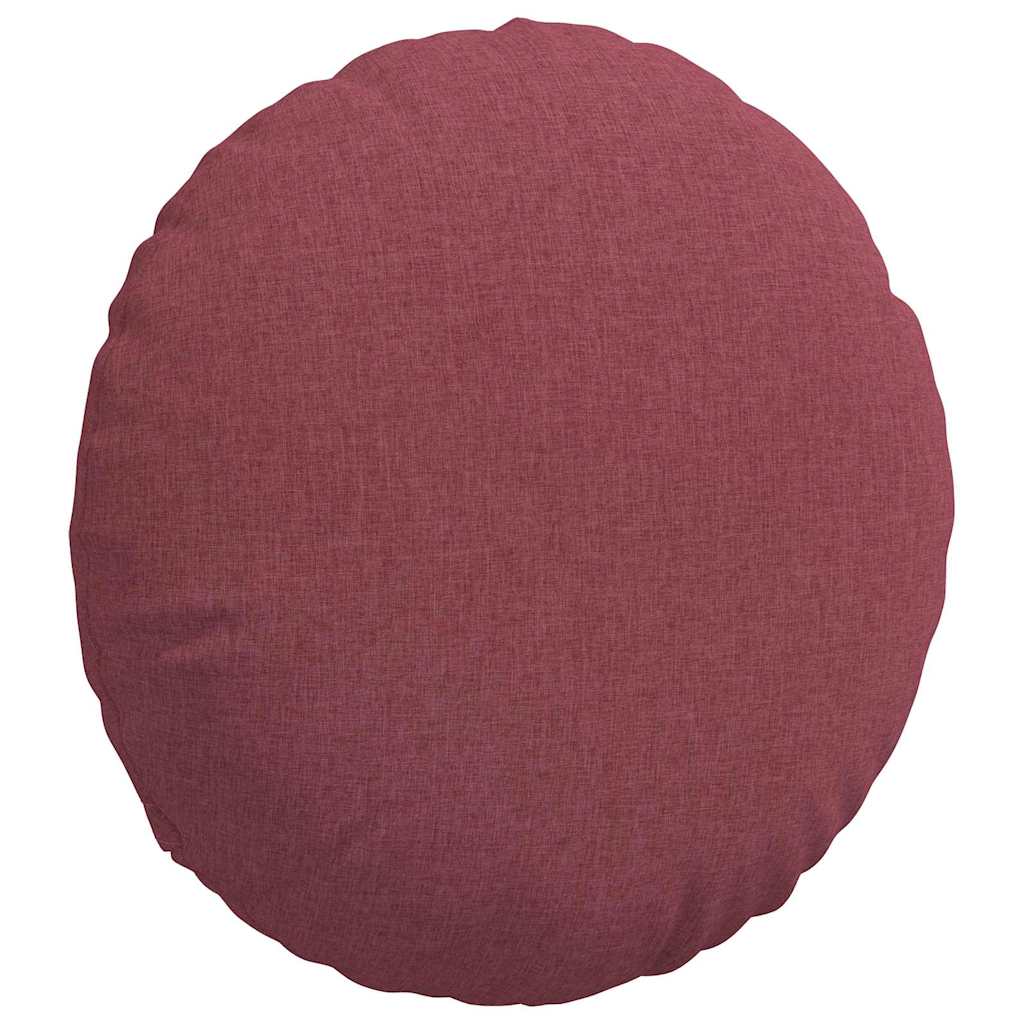 Cuscini per Seduta 2 pcs Rosso Vino Ø60 x 21 cm Tessuto