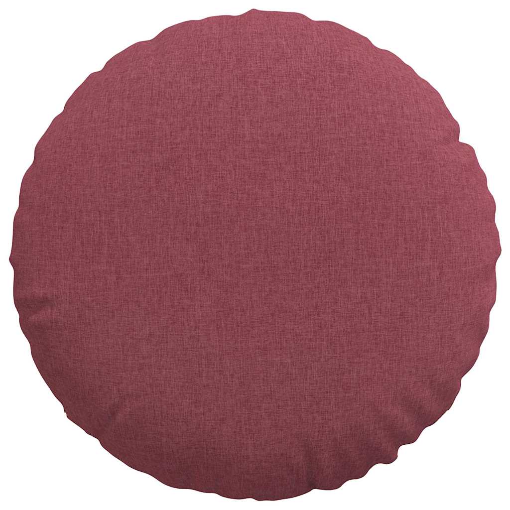 Cuscini per Seduta 2 pcs Rosso Vino Ø60 x 21 cm Tessuto