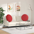 Cuscini per Seduta 2 pcs Rosso Ø60 x 21 cm Tessuto