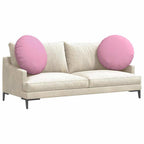 Cuscini per Seduta 2 pcs Rosa Ø60 x 21 cm Tessuto