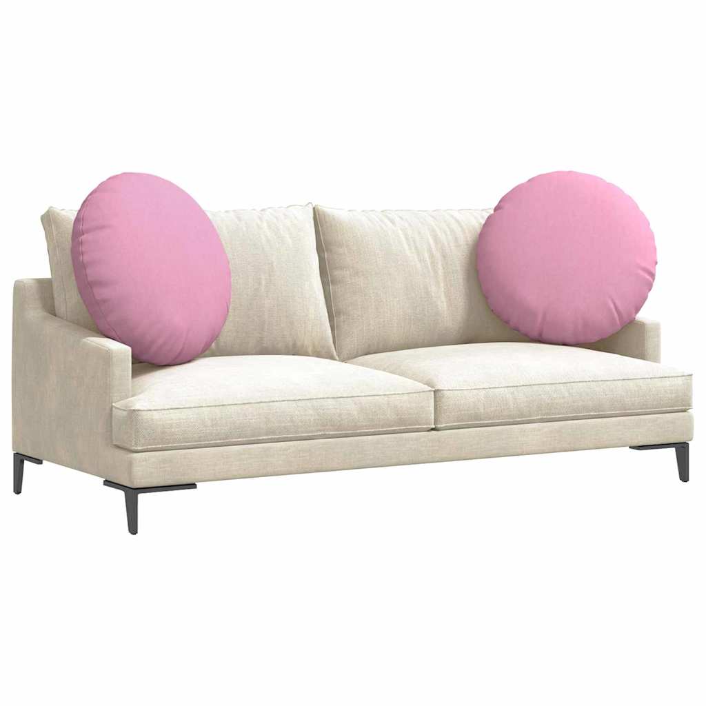 Cuscini per Seduta 2 pcs Rosa Ø60 x 21 cm Tessuto