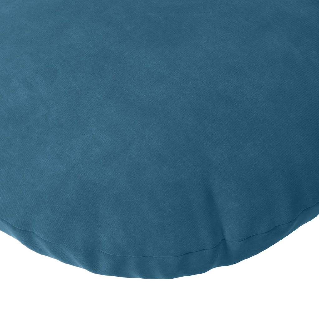 Cuscini per Seduta 2 pcs Blu Ø60 x 21 cm Velluto