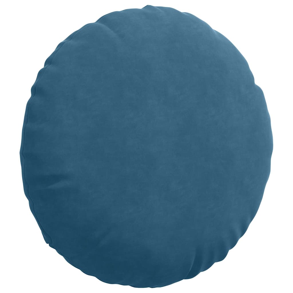 Cuscini per Seduta 2 pcs Blu Ø60 x 21 cm Velluto