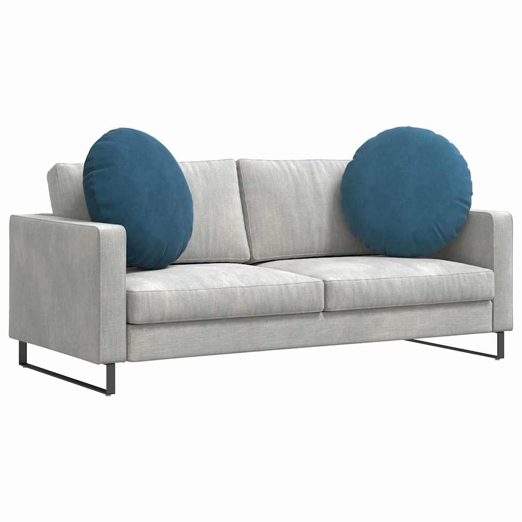 Cuscini per Seduta 2 pcs Blu Ø60 x 21 cm Velluto