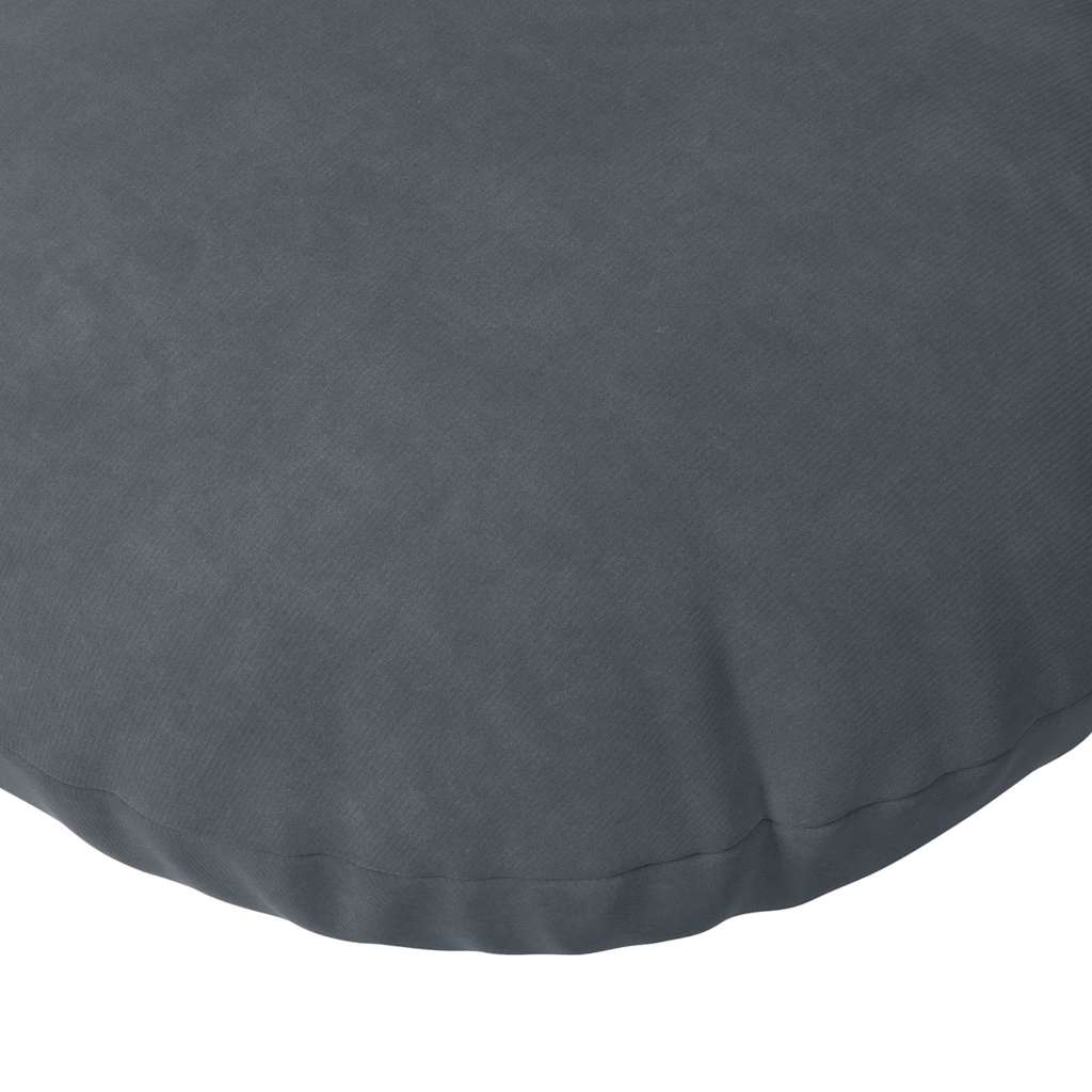 Cuscini per Seduta 2 pcs Grigio scuro Ø60 x 21 cm Velluto
