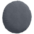Cuscini per Seduta 2 pcs Grigio scuro Ø60 x 21 cm Velluto