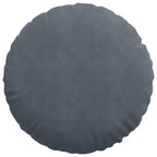 Cuscini per Seduta 2 pcs Grigio scuro Ø60 x 21 cm Velluto