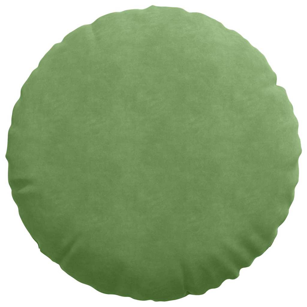 Cuscini per Seduta 2 pcs Verde chiaro Ø60 x 21 cm Velluto
