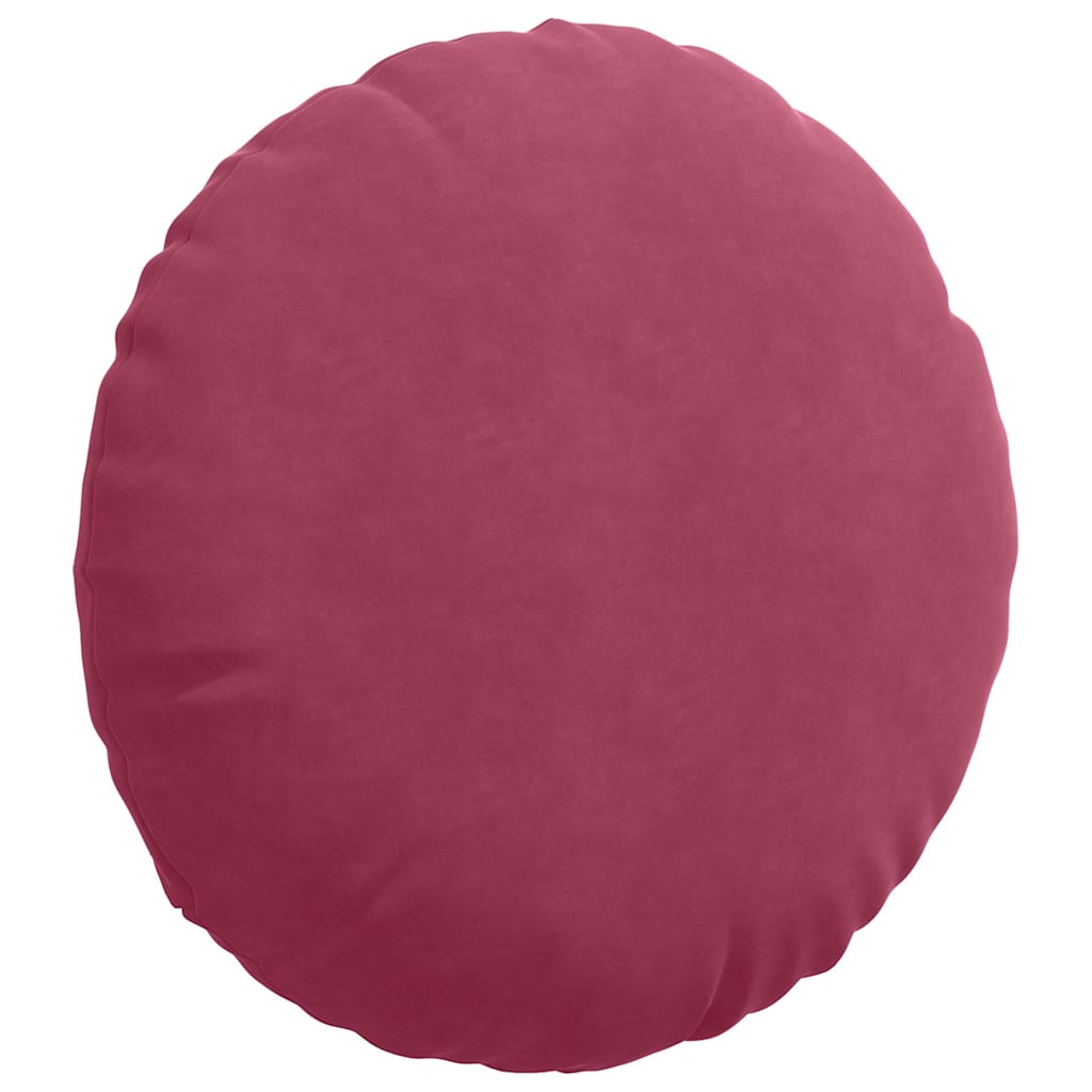 Cuscini per Seduta 2 pcs Rosso Vino Ø60 x 21 cm Velluto