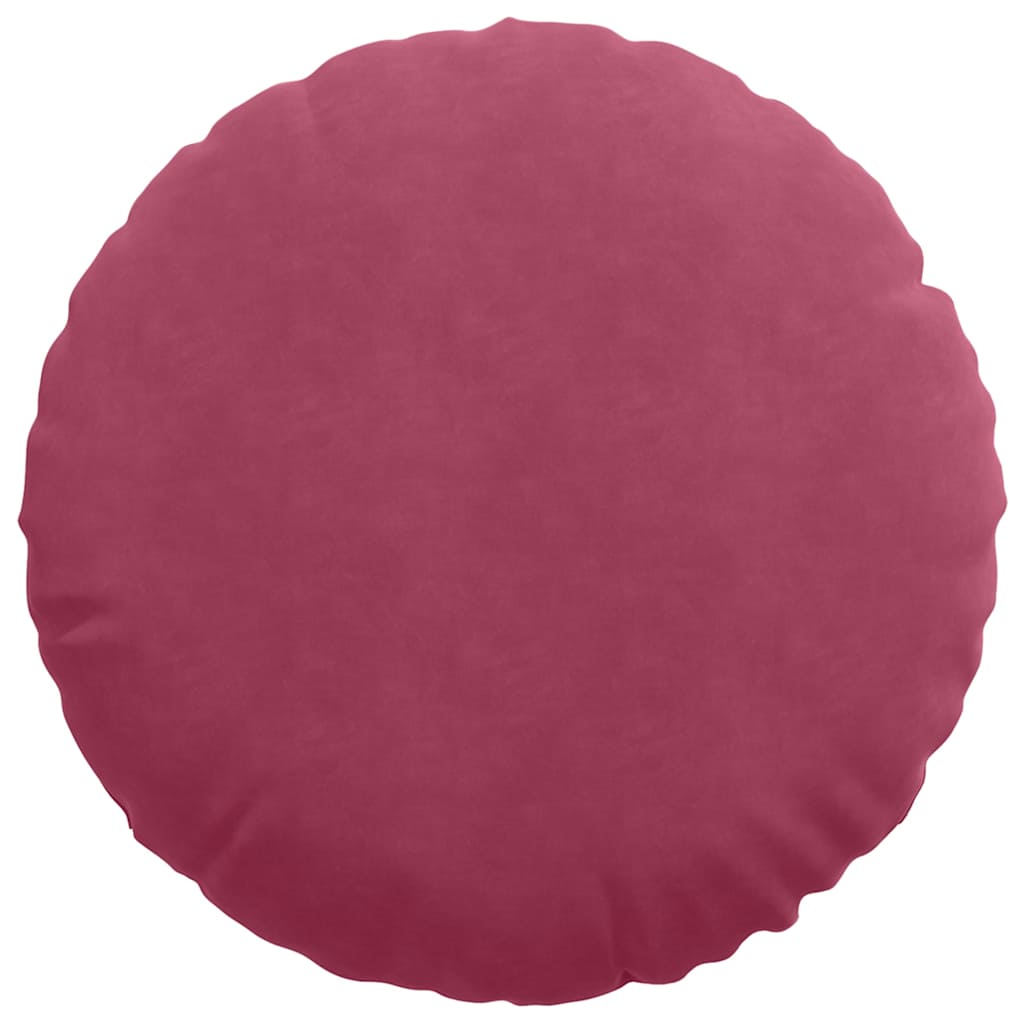 Cuscini per Seduta 2 pcs Rosso Vino Ø60 x 21 cm Velluto