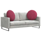 Cuscini per Seduta 2 pcs Rosso Vino Ø60 x 21 cm Velluto