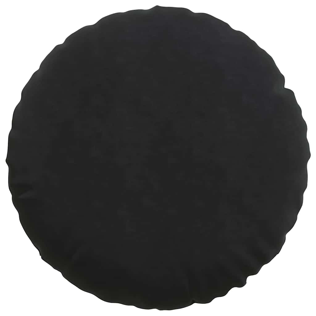 Cuscini per Seduta 2 pcs Nero Ø60 x 21 cm Velluto
