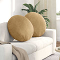 Cuscini per Seduta 2 pcs Marrone Ø60 x 21 cm Velluto