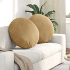 Cuscini per Seduta 2 pcs Marrone Ø60 x 21 cm Velluto