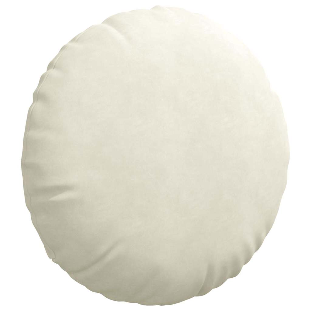 Cuscini per Seduta 2 pcs Crema Ø60 x 21 cm Velluto
