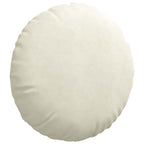 Cuscini per Seduta 2 pcs Crema Ø60 x 21 cm Velluto