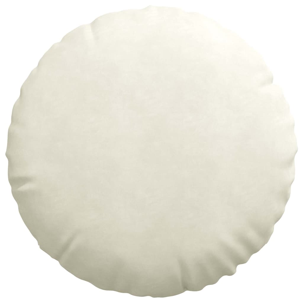 Cuscini per Seduta 2 pcs Crema Ø60 x 21 cm Velluto