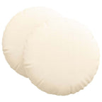 Cuscini per Seduta 2 pcs Crema Ø60 x 21 cm Tessuto in Cords