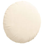 Cuscini per Seduta 2 pcs Crema Ø60 x 21 cm Tessuto in Cords