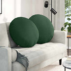 Cuscini per Seduta 2 pcs Verde Scuro Ø60 x 21 cm