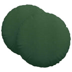Cuscini per Seduta 2 pcs Verde Scuro Ø60 x 21 cm