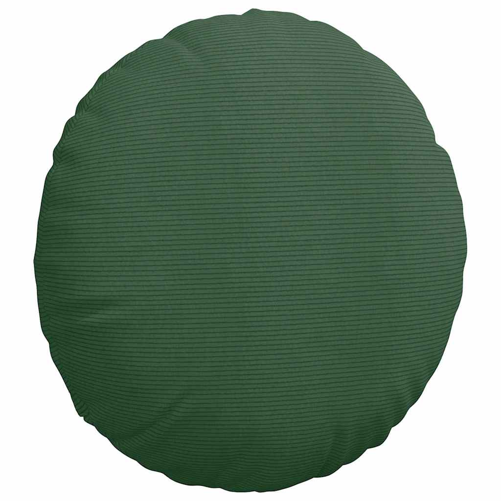 Cuscini per Seduta 2 pcs Verde Scuro Ø60 x 21 cm
