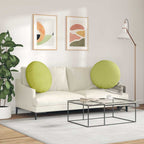 Cuscini per Seduta 2 pcs Verde chiaro Ø80 x 29 cm Tessuto