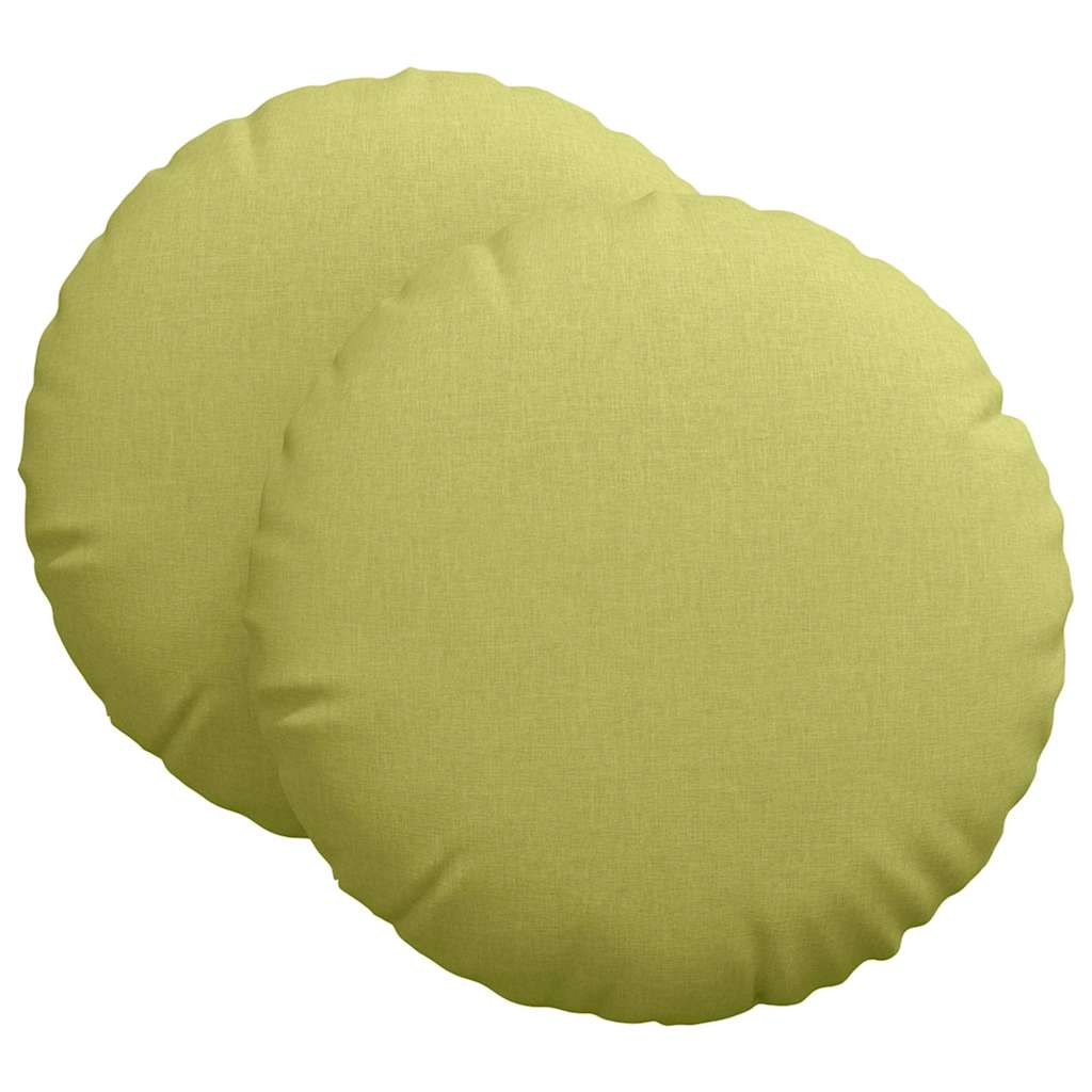 Cuscini per Seduta 2 pcs Verde chiaro Ø80 x 29 cm Tessuto