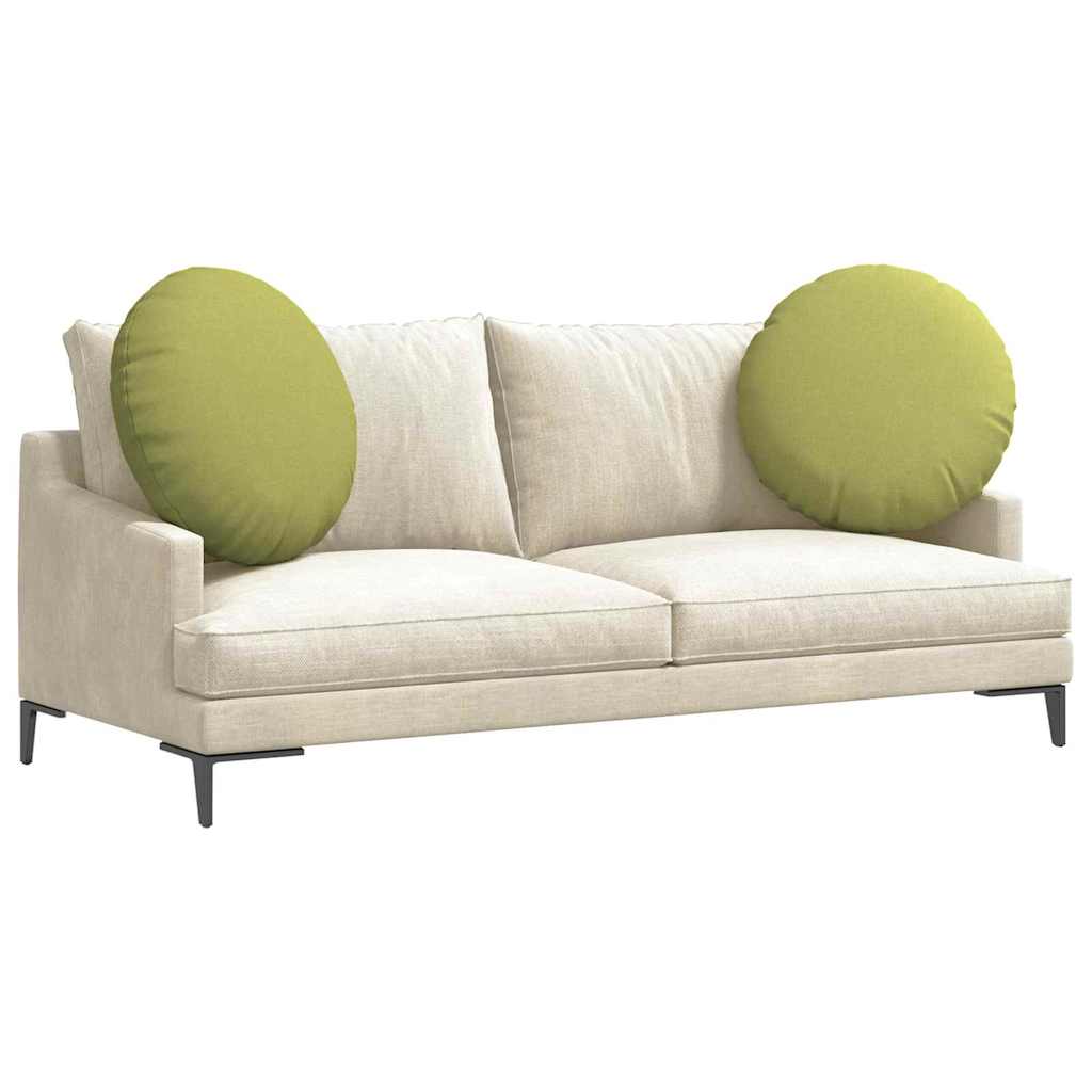 Cuscini per Seduta 2 pcs Verde chiaro Ø80 x 29 cm Tessuto