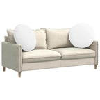Cuscini per Seduta 2 pcs Bianco Ø80 x 29 cm Tessuto