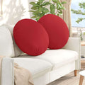 Cuscini per Seduta 2 pcs Rosso Ø80 x 29 cm Tessuto