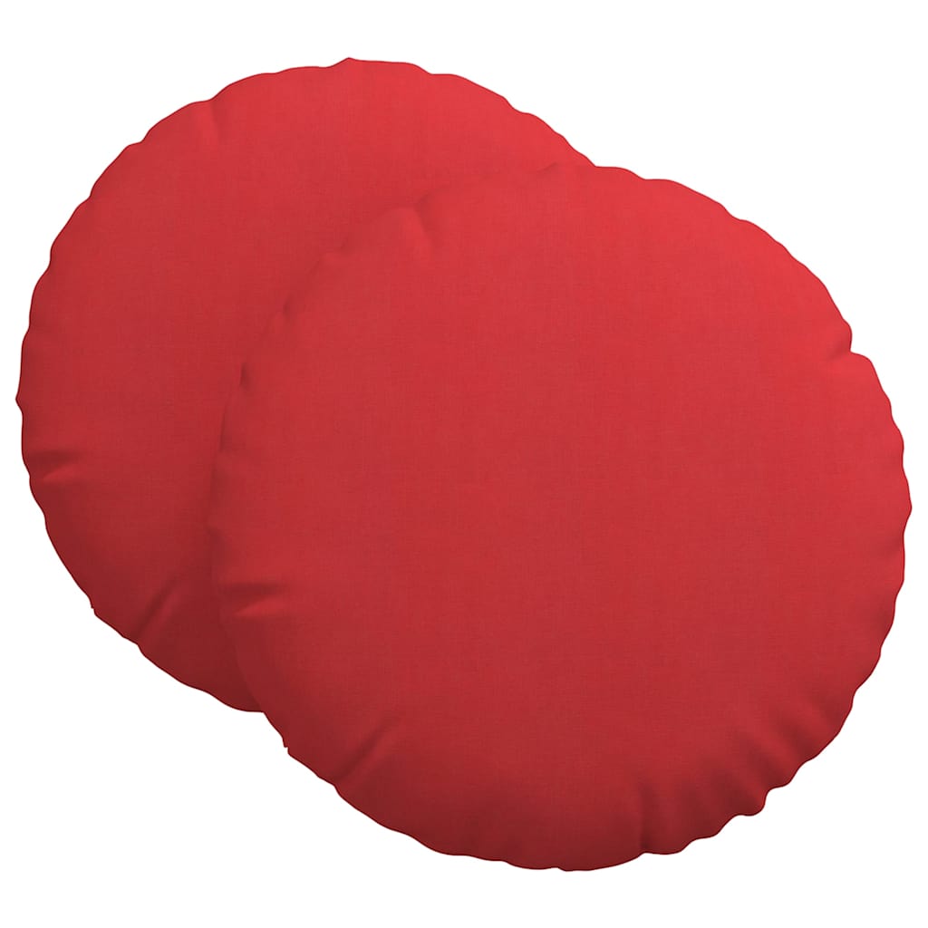 Cuscini per Seduta 2 pcs Rosso Ø80 x 29 cm Tessuto