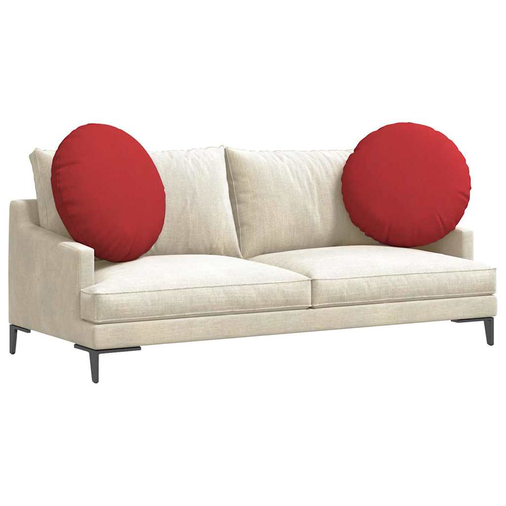 Cuscini per Seduta 2 pcs Rosso Ø80 x 29 cm Tessuto