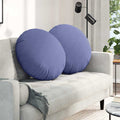 Cuscini per Seduta 2 pcs Blu jeans Ø80 x 29 cm Tessuto
