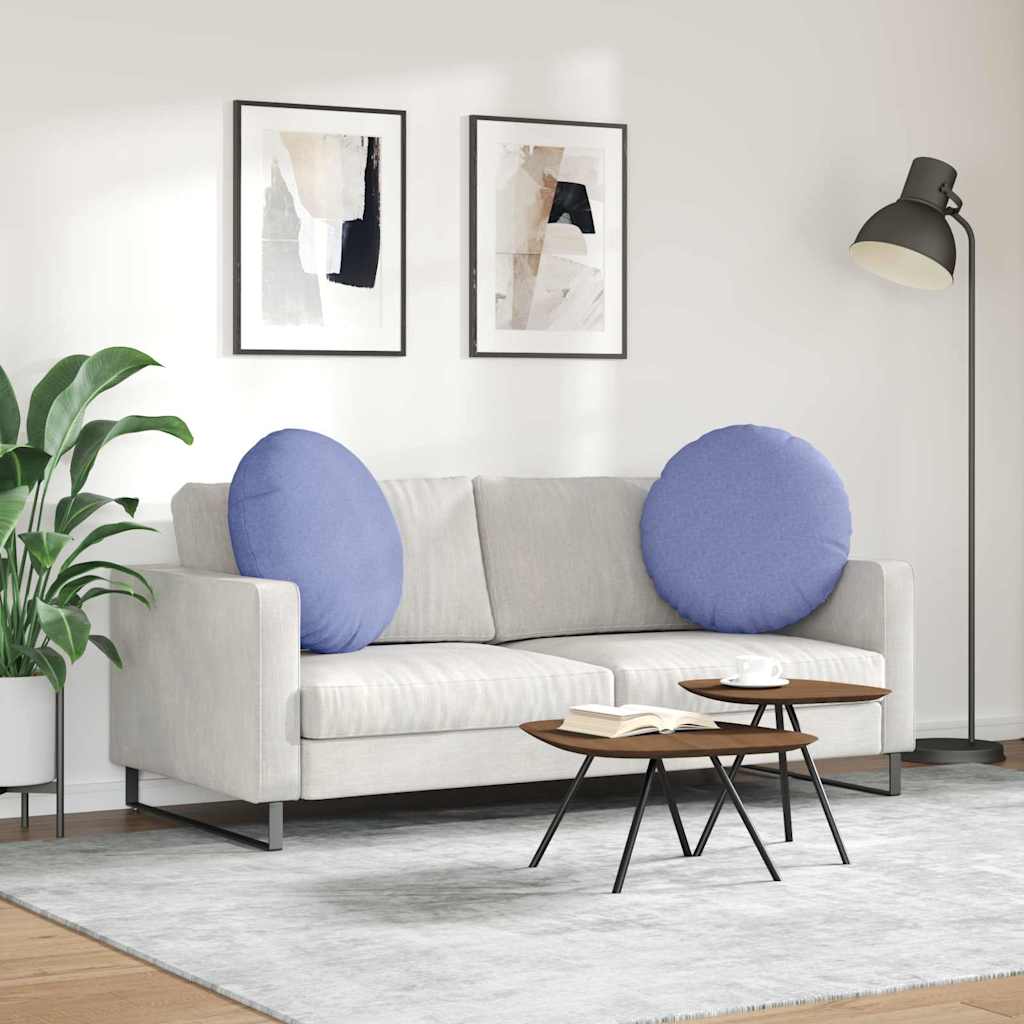 Cuscini per Seduta 2 pcs Blu jeans Ø80 x 29 cm Tessuto