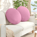 Cuscini per Seduta 2 pcs Rosa Ø80 x 29 cm Tessuto