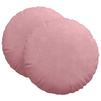 Cuscini per Seduta 2 pcs Rosa Ø 80 x 29 cm Velluto