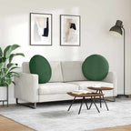 Cuscini per Seduta 2 pcs Verde Scuro Ø 80 cm Tessuto in Cords