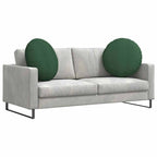 Cuscini per Seduta 2 pcs Verde Scuro Ø 80 cm Tessuto in Cords