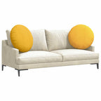 Cuscini per Seduta 2 pcs Giallo Chiaro Ø 80 cm Tessuto in Cords