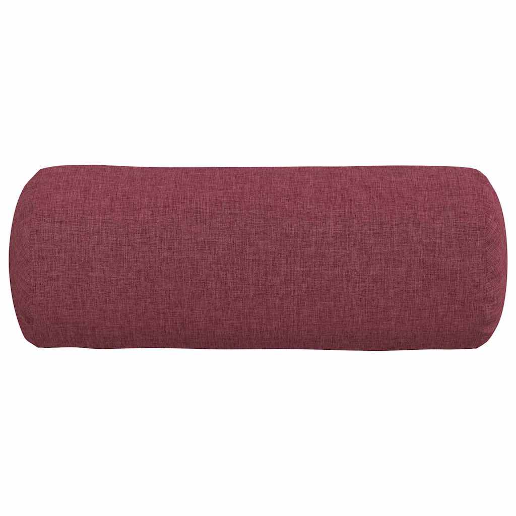 Cuscini a rullo 2 pcs Rosso Vino Ø 15 x 40 cm Tessuto