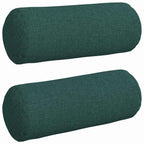 Cuscini a rullo 2 pcs Verde Scuro Ø 15 x 40 cm Tessuto