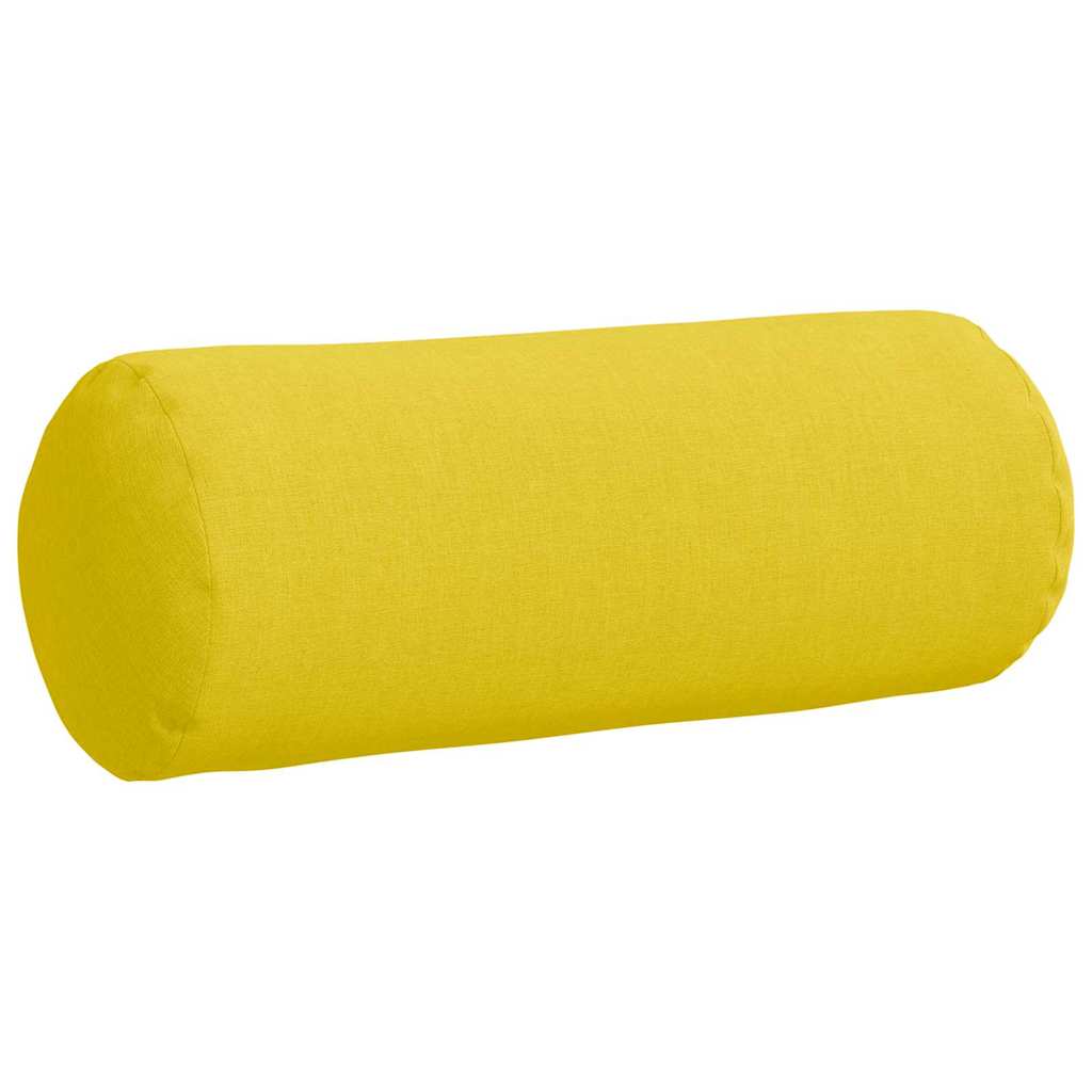 Cuscini a rullo 2 pcs Giallo Chiaro Ø 15 x 40 cm Tessuto