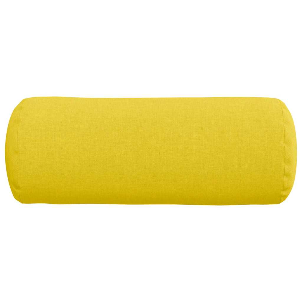 Cuscini a rullo 2 pcs Giallo Chiaro Ø 15 x 40 cm Tessuto