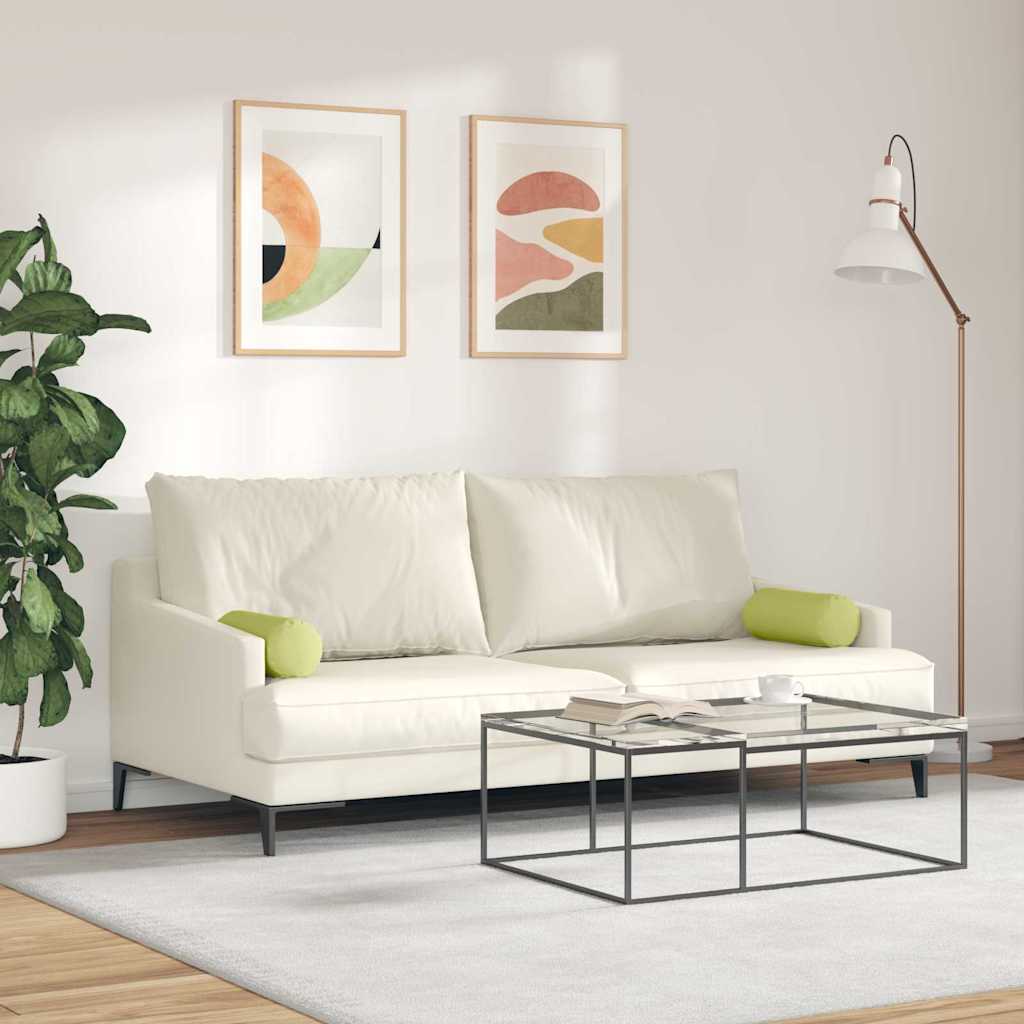 Cuscini a rullo 2 pcs Verde chiaro Ø 15 x 40 cm Tessuto
