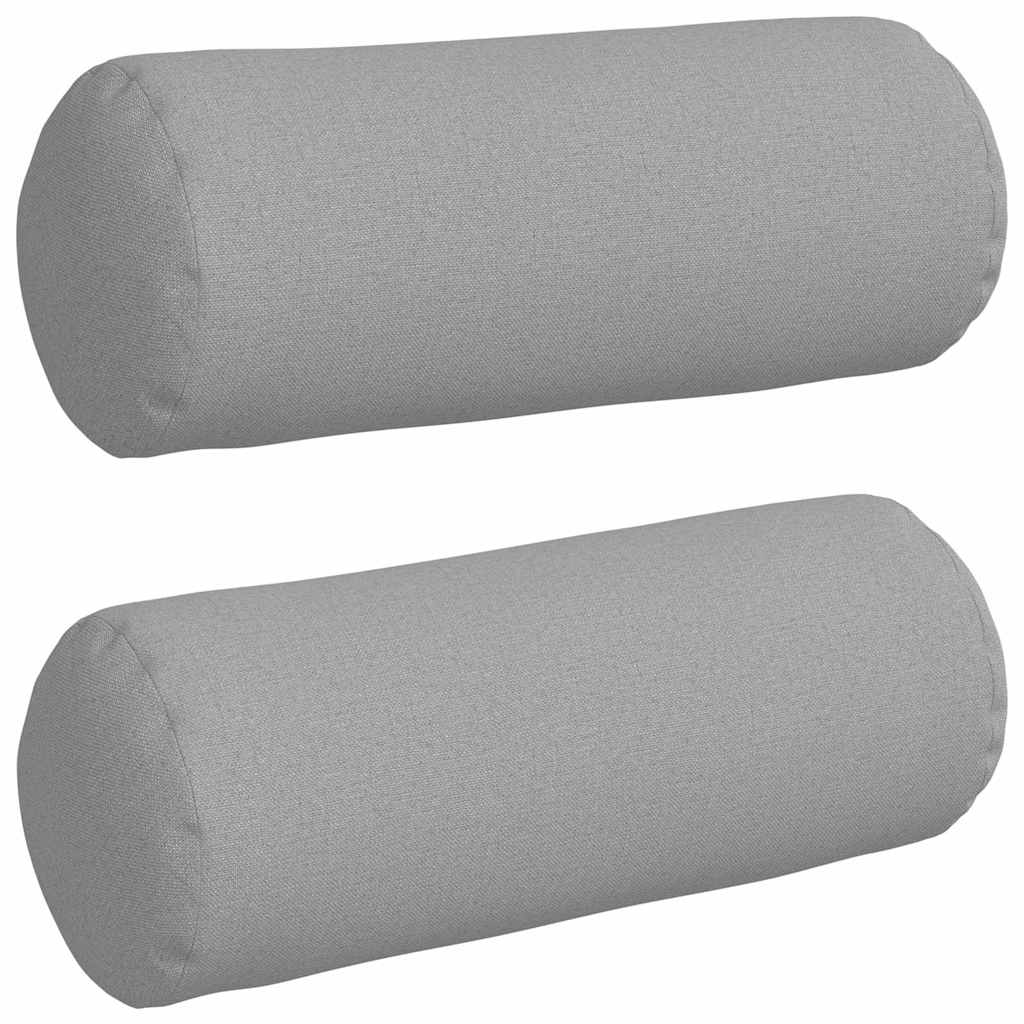 Cuscini a rullo 2 pcs Grigio Nuvola Ø 15 x 40 cm Tessuto